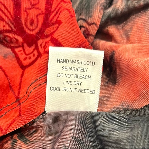 Sami & Jo Floral Velvet Burn Out Y2K Style Top Whimsigoth Fairy Grunge Goth XL - Picture 10 of 10